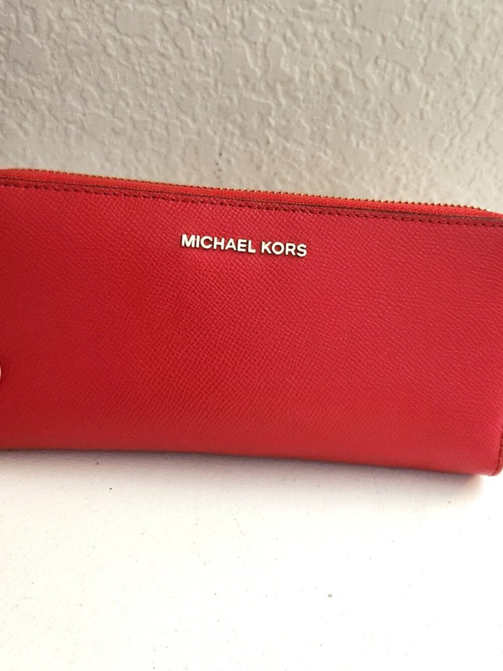 Like New Michael Kors Sylvia Red Leather Shoulder Bag & Wallet - Picture 13 of 16